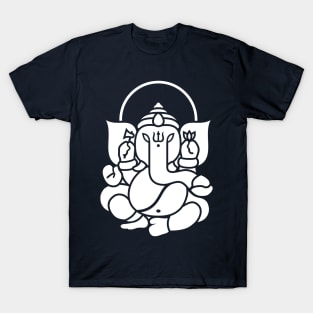 Ganesh Ganesa Ganapati Elephant 3 (white) T-Shirt